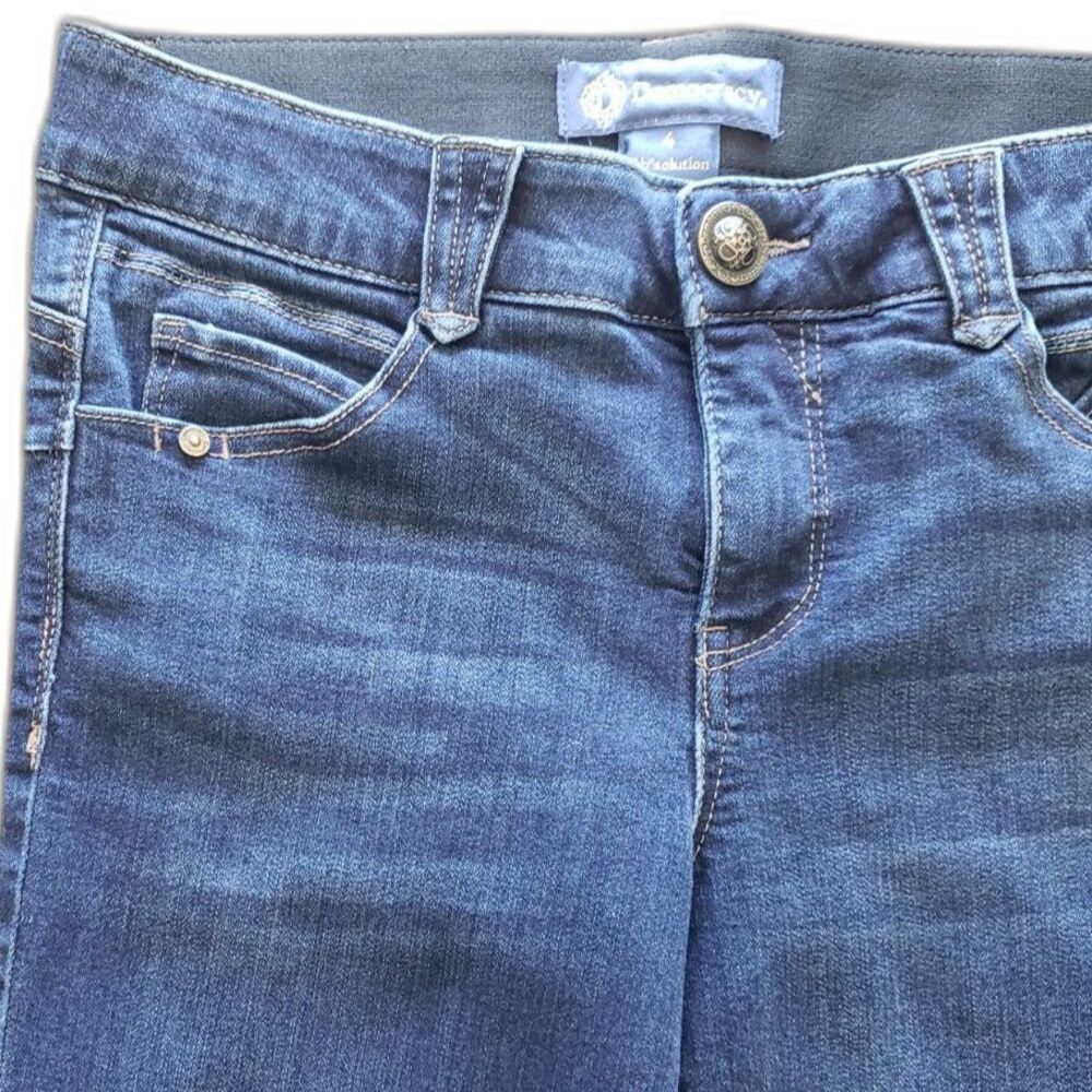 Democracy - "Ab" Solution - Tall Straight Leg Jean - Dark Blue - Women Size 4 - Picture 6 of 8